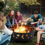 Yaheetech Large Black Wood Burning Fire Pit
