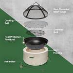 VonHaus 2-in-1 Outdoor Fire Pit & BBQ Grill