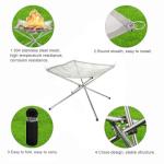 42cm Portable Stainless Steel Fire Pit Set