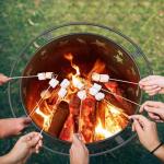 Yaheetech Large Black Wood Burning Fire Pit