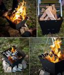 Snowpea Collapsible Portable Fire Pit for Outdoors