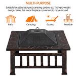 Yaheetech Garden Fire Pit with Cover and Poker
