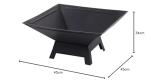 Parkland Square Outdoor Fire Pit with BBQ Grill