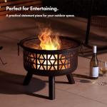 VonHaus Portable Outdoor Fire Pit with Mesh Guard