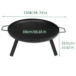 Baverta 58cm Round Outdoor Fire Pit