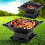Taylor & Brown Square Outdoor Fire Pit and Grill