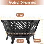 57cm Portable Outdoor Fire Pit with Travel Bag