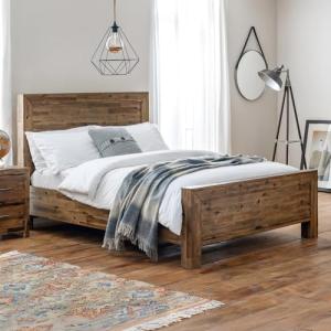 Julian Bowen Hoxton King Bed in Antique Oak