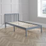 Natural Grey Solid Wood Twin Bed Frame