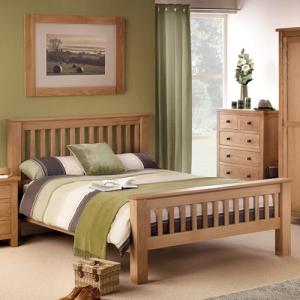 Julian Bowen Oak King Size Bed