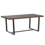 72" Solid Wood Dining Table with Metal Frame