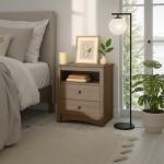 Edenvale Espresso Tall Nightstand with Cubbie