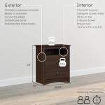 Edenvale Espresso Tall Nightstand with Cubbie