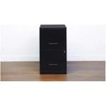 Black Metal 2 Drawer File Cabinet