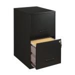 Black Metal 2 Drawer File Cabinet