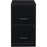 Black Metal 2 Drawer File Cabinet