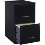 Black Metal 2 Drawer File Cabinet