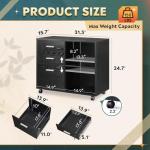 DEVAISE Mobile 3-Drawer Wood File Cabinet