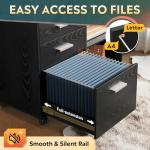 DEVAISE Mobile 3-Drawer Wood File Cabinet