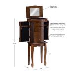 Powell Louis Philippe Jewelry Armoire, Walnut