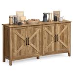 Adjustable Shelf Buffet Cabinet for Rustic Living Room