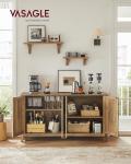 Adjustable Shelf Buffet Cabinet for Rustic Living Room
