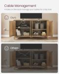 Adjustable Shelf Buffet Cabinet for Rustic Living Room