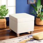 Square Storage Ottoman with Lift-Off Lid