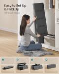 Foldable Storage Ottoman Bench - Dark Gray