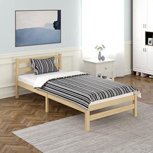 Solid Pine 3FT Single Bed Frame - Wood Finish