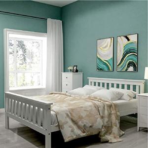 White 4ft Small Double Solid Wood Bed Frame