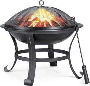 Yaheetech Round Outdoor Fire Pit for Patio
