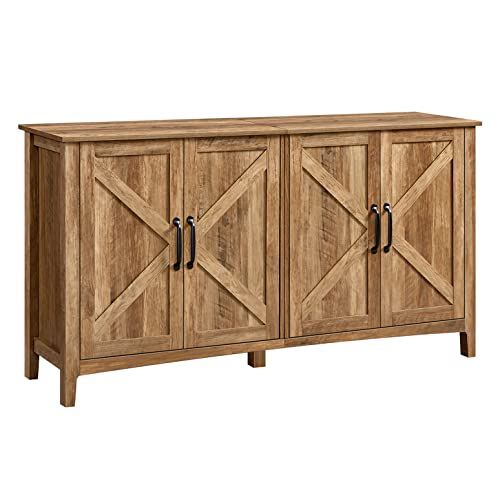 Adjustable Shelf Buffet Cabinet for Rustic Living Room