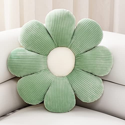 Green Flower Shaped Throw Pillow for Cozy Decor