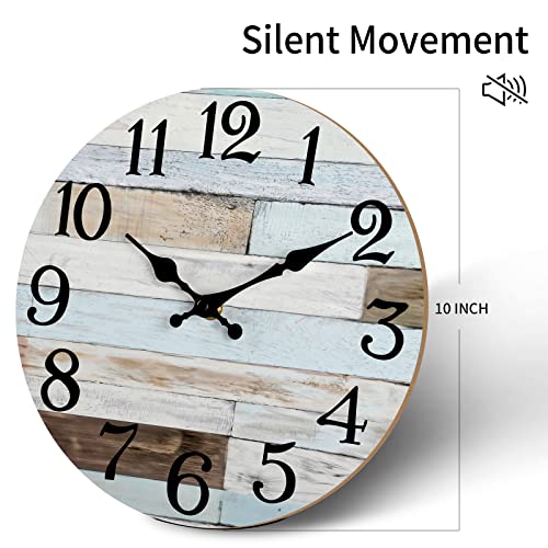 Rustic Silent Wall Clock – 25.4 cm Battery Operated