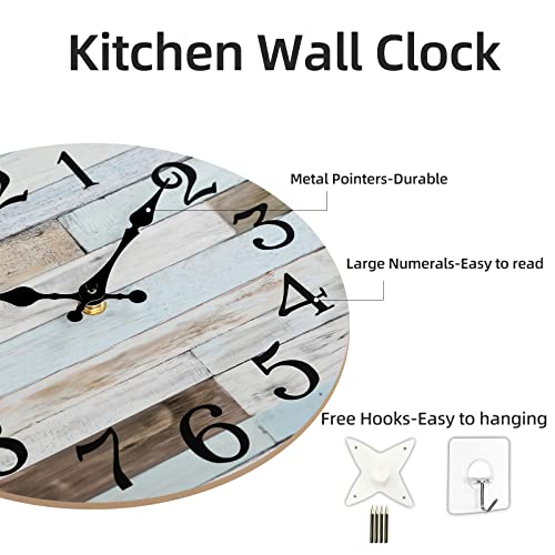 Rustic Silent Wall Clock – 25.4 cm Battery Operated