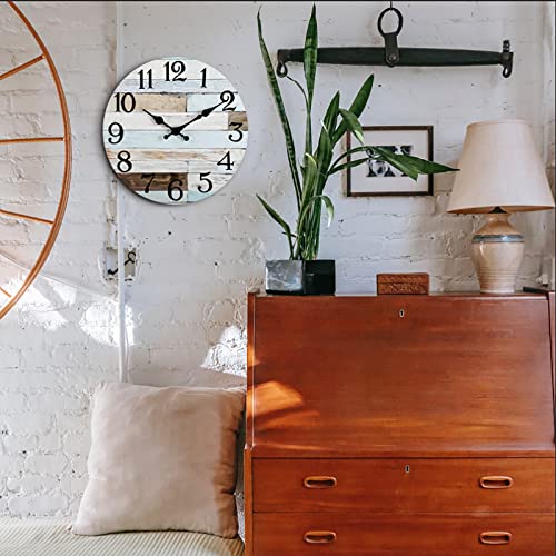Rustic Silent Wall Clock – 25.4 cm Battery Operated