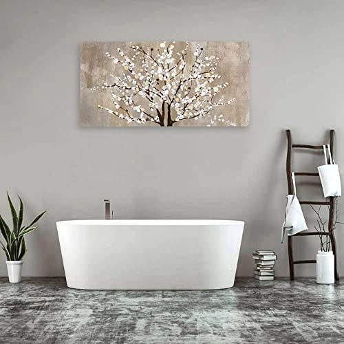 Plum Blossom Flower Canvas Wall Art 20" x 40