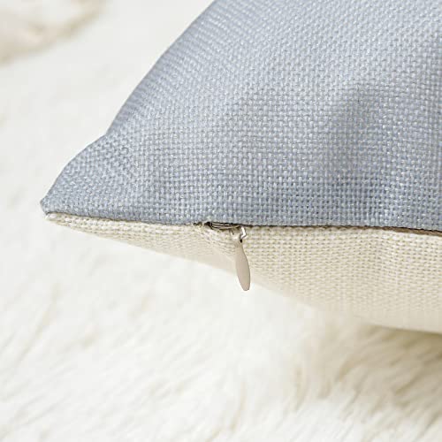 Set of 4 Grey Farmhouse Throw Pillow Covers