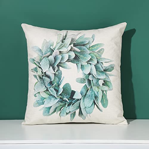 Set of 4 Grey Farmhouse Throw Pillow Covers