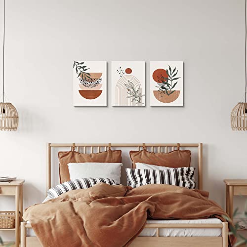 Set of 3 Boho Abstract Wall Art Prints
