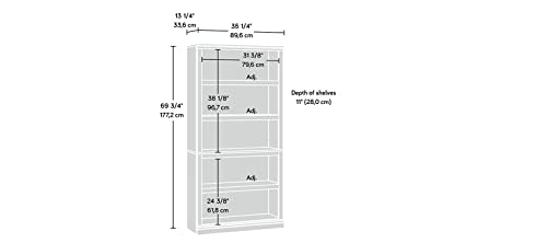 Sauder Select 5-Shelf Bookcase, Abbey Oak Finish