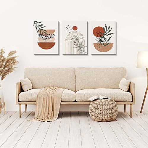 Set of 3 Boho Abstract Wall Art Prints