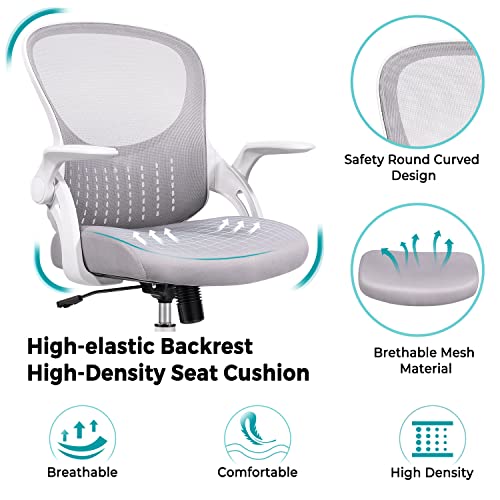 Ergonomic Mid-Back Mesh Office Chair, Gray