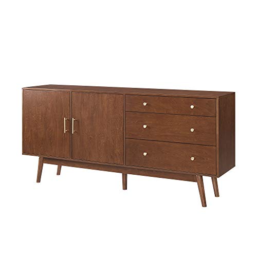 Mid-Century Modern Walnut Sideboard Cabinet, 70 Inch
