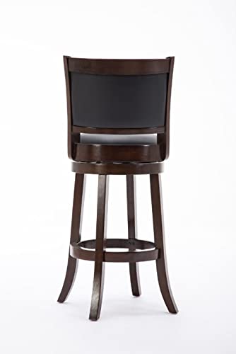 Boraam Augusta Bar Height Swivel Stool, 29-Inch, Cappuccino