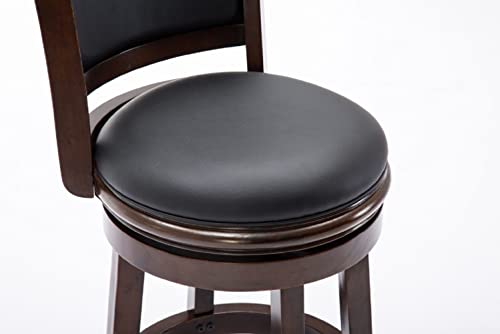 Boraam Augusta Bar Height Swivel Stool, 29-Inch, Cappuccino