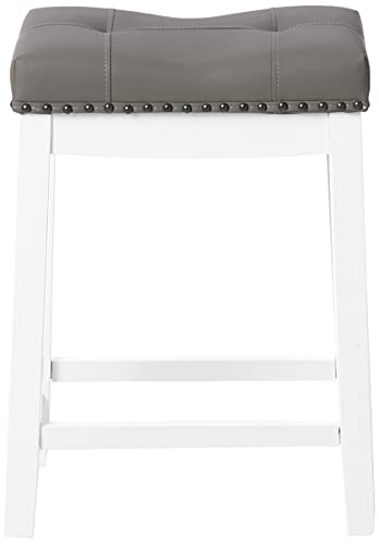 White/Grey Angel Line Bar Stools, Set of 2