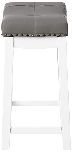 White/Grey Angel Line Bar Stools, Set of 2
