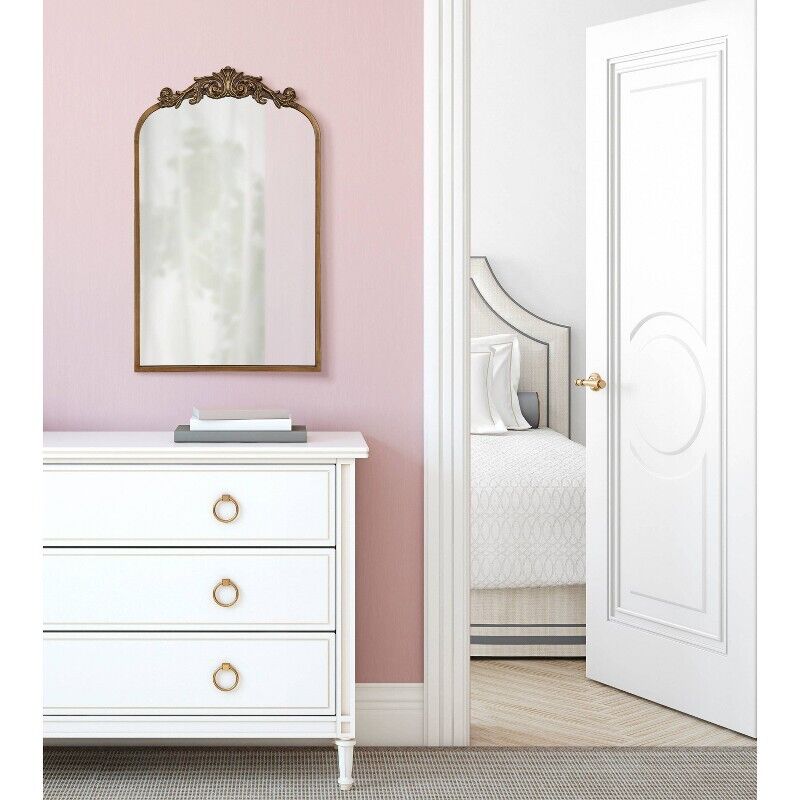 Gold Arch Mirror, Baroque Inspired Wall Decor